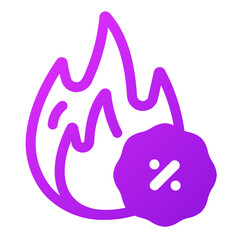 Hot Deal Gradient Icon
