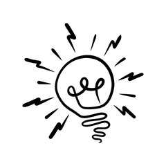 Lamp, idea icon, vector illutration