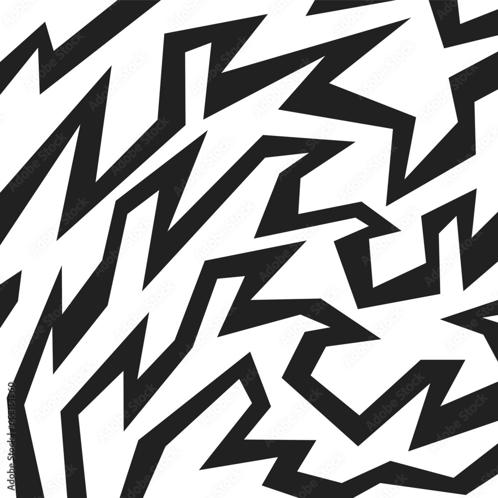 Poster abstract background with geometric sharp and spike line pattern