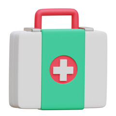 Fototapeta premium First Aid 3d Icon Illustrations