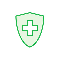 Health insurance icon set. Insurance health document icon