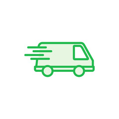 Fast shipping delivery truck icon set. Delivery truck icon. fast delivery icon