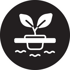 hydroponic glyph icon