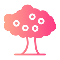 fruit tree gradient icon