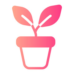 plant pot gradient icon