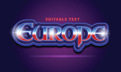 europe text effect