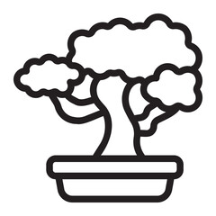 bonsai line icon