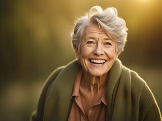 Portrait of a happy elderly woman