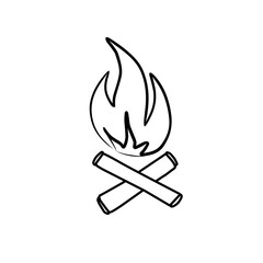 Simple Hand Drawn Bonfire 