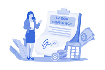 Fototapeta premium Recruiters make proposals regarding salary and other benefits.