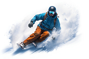 snowboarder on the snow