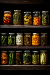 Preservation or processing methods for jams and compotes, with empty copy space Generative AI