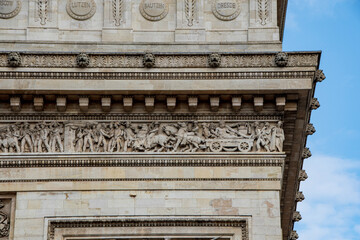detail of the facade of the cathedral