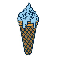 Illustration vector graphic of ICE CLOUD for apparel design merchandise, such as logos on product packaging