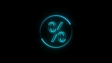 abstract glowing neon geometric text icon illustration 4k 