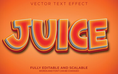 JUICE 3D text effect DESIGN