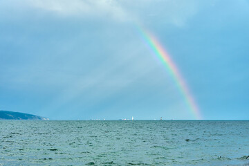 rainbow over the sea