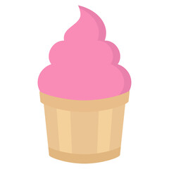 cupcake with ice cream