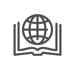 Online education related icon outline and linear vector.