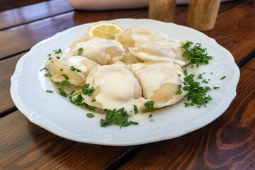 Traditional Polish Pierogi, Cooked Dumplings, Ravioli
