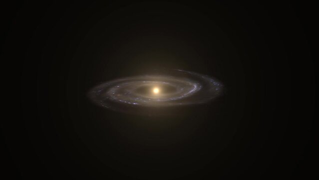 Spiral galaxy in the void of the universe.
