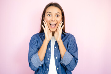 Woman Announcing Telling Speaking Informing Announcement Concept