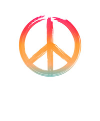 Peace Logo Symbol - Ölfarbe 
