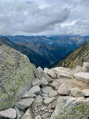 Amas rocheux au sommet de la fenêtre d'Arpette