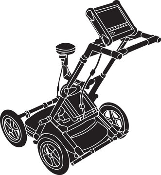 recommend clip art: Minimalist GPR Machine Sketch , Ground Radar Doodle Art - Single Continuous Line Drawing, Hand-Drawn GPR Device, Ground-penetrating Radar Work - Single Line 
