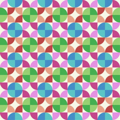 Seamless geometric pattern. Vector abstract background. Colorful card