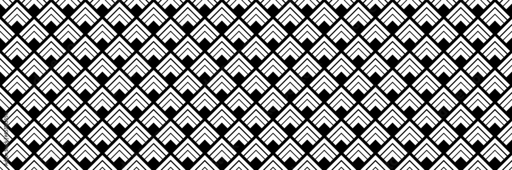 Poster horizontal black chevron design for pattern and background.