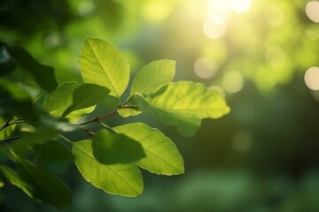 Fototapeta na wymiar A vibrant green leaf up close, showcasing the beauty of nature