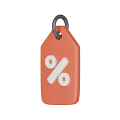 discount icon 3d render illustration.