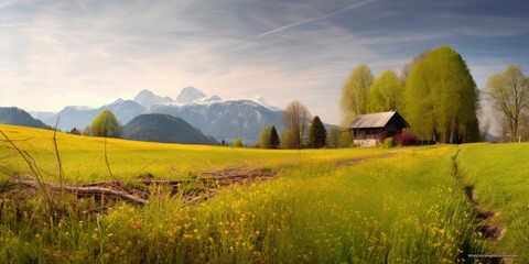 sunset over the mountains