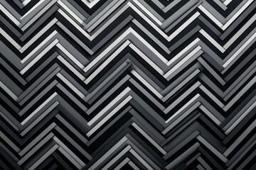 A black and white chevron pattern on a black background