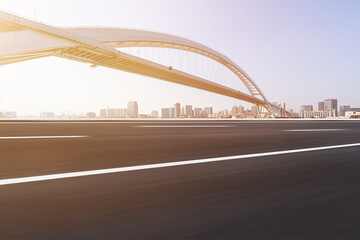 Naklejka premium city road with high bridge，shanghai，China