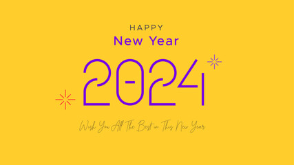 2024 - new year. New Year 2024 celebration greetings. Happy New Year