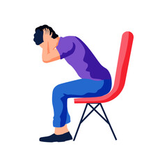 Man covering, closing his ears with hands to avoid disturbance of sound and making dont hear and listen gesture. Negative emotions and mood, loud sound and migraine. Man does not want to understand