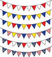 Obraz premium Malaysia flag banner decoration vector