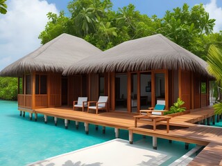 tropical resort hotel