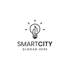 Vector smart city logo design with creative concept