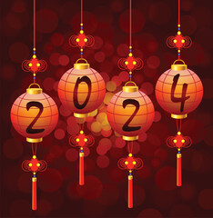 Chinese New Year lanterns 2024