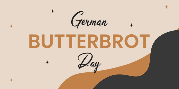 German butterbrot day vector illustration design. Simple design.