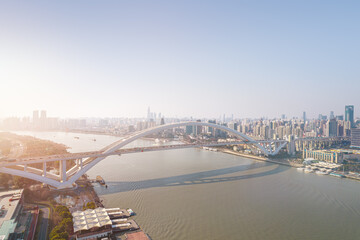 Bird eye view of high bridge, Shanghai, China