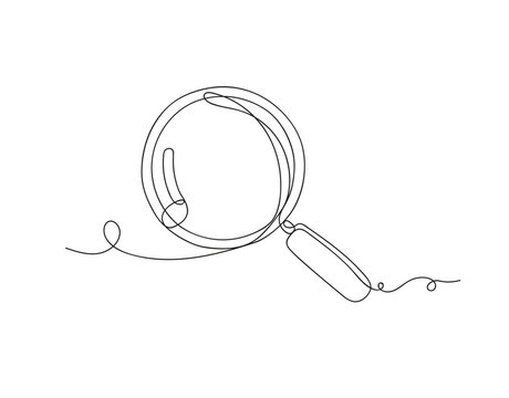recommend clip art: Magnifying glass search symbol isolated vector illustration.