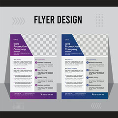 Creative modern minimal corporate business flyer template design.
