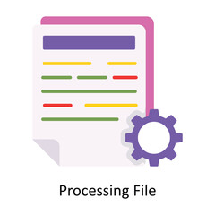 Processing File vector Flat Icon Design illustration. Symbol on White background EPS 10 File 