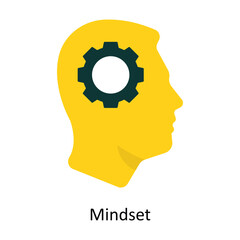 Mindset vector Flat Icon Design illustration. Symbol on White background EPS 10 File 