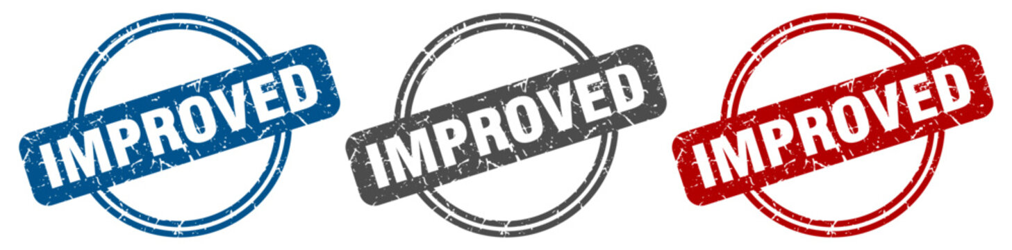 improved stamp. improved sign. improved label set