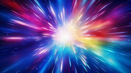 Colorful abstract starburst light background